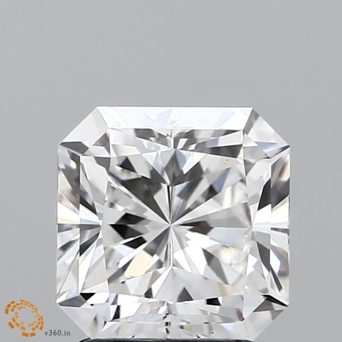 2.18 Carat Square Radiant Lab Grown Diamond, Excellent Polish, F Color, VS1 Clarity