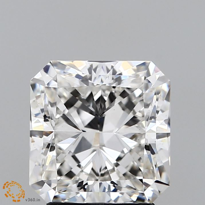 2.54 Carat Square Radiant Lab Grown Diamond, Excellent Polish, F Color, VS1 Clarity