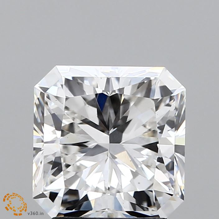 2.58 Carat Square Radiant Lab Grown Diamond, Excellent Polish, F Color, VS1 Clarity