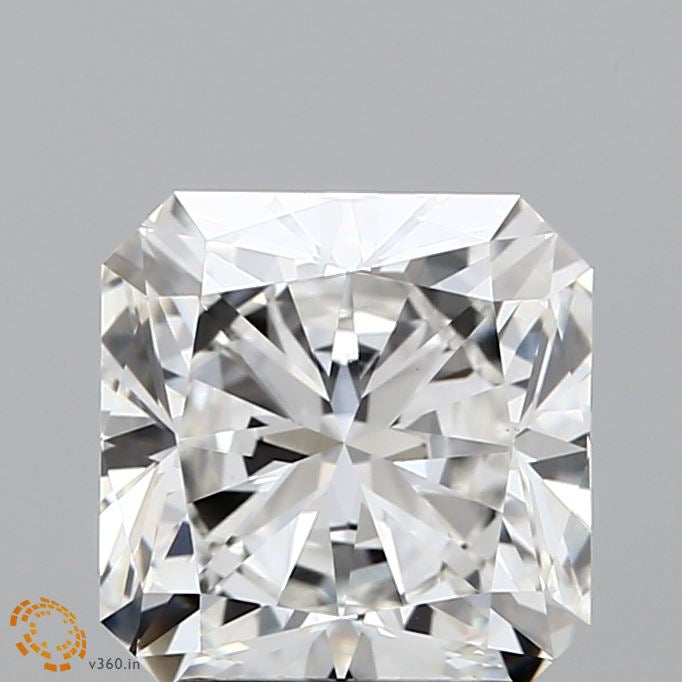 2.62 Carat Square Radiant Lab Grown Diamond, Excellent Polish, G Color, VS1 Clarity