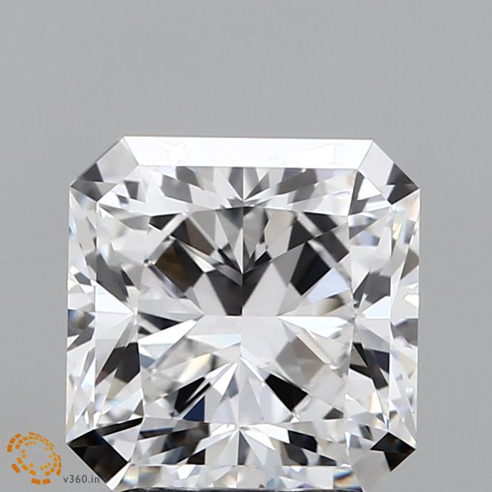 2.70 Carat Square Radiant Lab Grown Diamond, Excellent Polish, D Color, VVS2 Clarity
