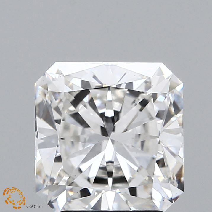 2.83 Carat Square Radiant Lab Grown Diamond, Excellent Polish, F Color, VS2 Clarity