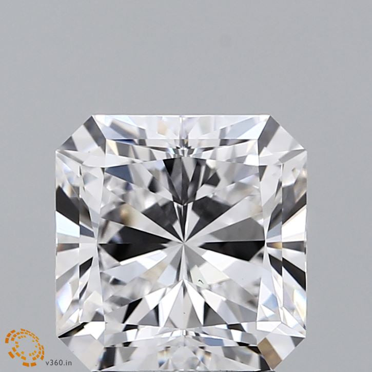 3.00 Carat Square Radiant Lab Grown Diamond, Excellent Polish, D Color, VS1 Clarity