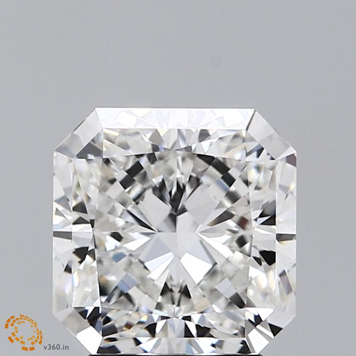 3.02 Carat Square Radiant Lab Grown Diamond, Excellent Polish, E Color, VS1 Clarity