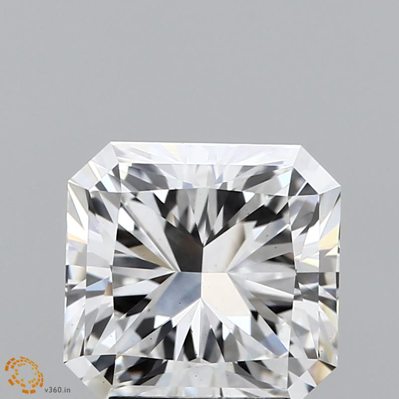 3.09 Carat Square Radiant Lab Grown Diamond, Excellent Polish, F Color, VS1 Clarity