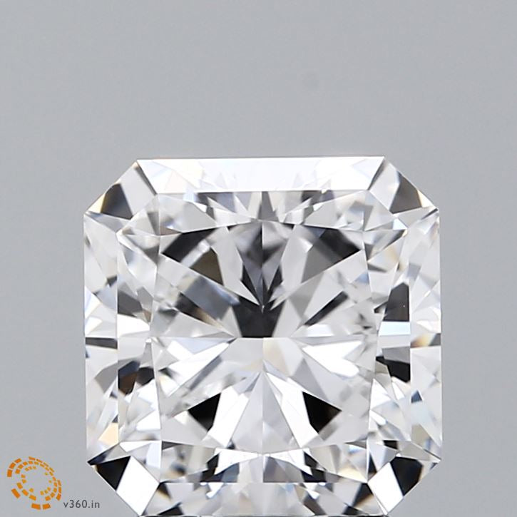 3.10 Carat Square Radiant Lab Grown Diamond, Excellent Polish, D Color, VVS2 Clarity