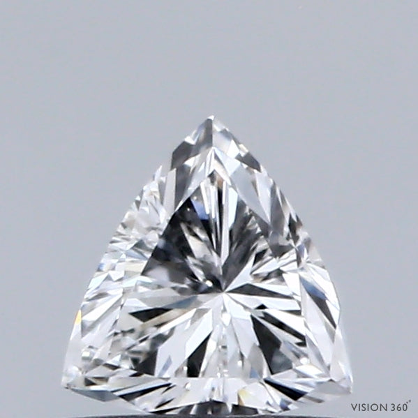 0.37 Carat Triangular Lab Grown Diamond, Very Good Polish, D Color, VVS2 Clarity