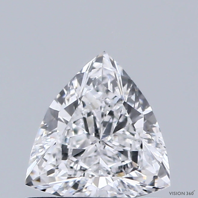 0.58 Carat Triangular Lab Grown Diamond, Very Good Polish, D Color, VVS2 Clarity