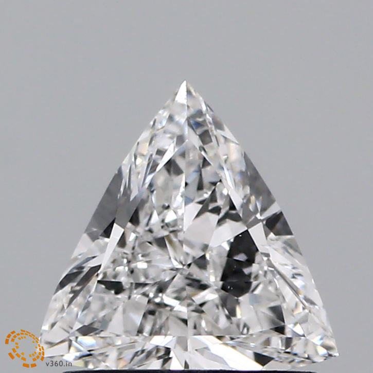 0.67 Carat Triangular Lab Grown Diamond, Excellent Polish, E Color, VS1 Clarity