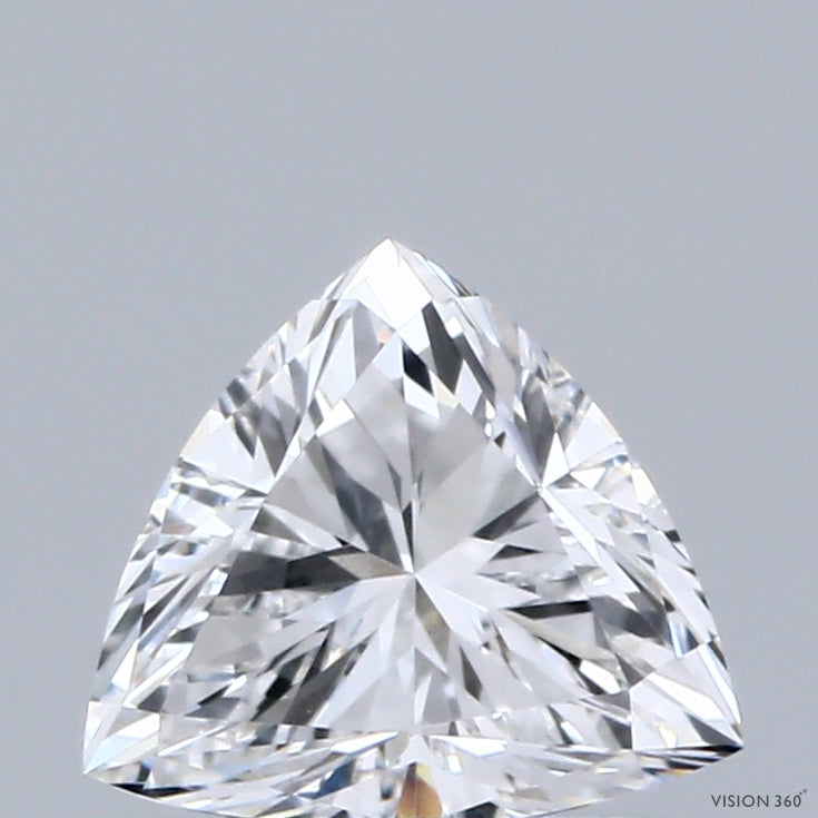 0.93 Carat Triangular Lab Grown Diamond, Very Good Polish, D Color, VVS2 Clarity