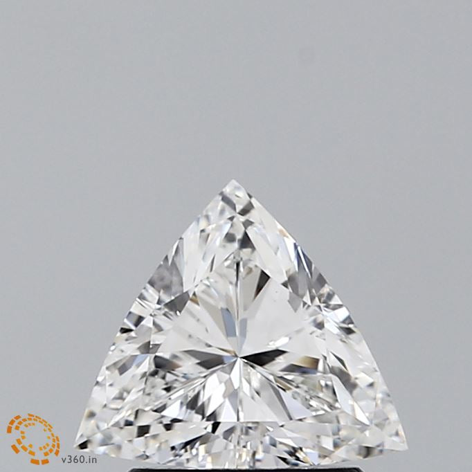 0.97 Carat Triangular Lab Grown Diamond, Excellent Polish, E Color, VVS2 Clarity