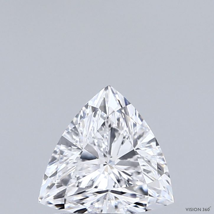 1.00 Carat Triangular Lab Grown Diamond, Excellent Polish, D Color, VVS2 Clarity