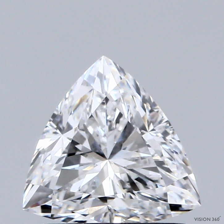 1.00 Carat Triangular Lab Grown Diamond, Very Good Polish, D Color, VVS2 Clarity