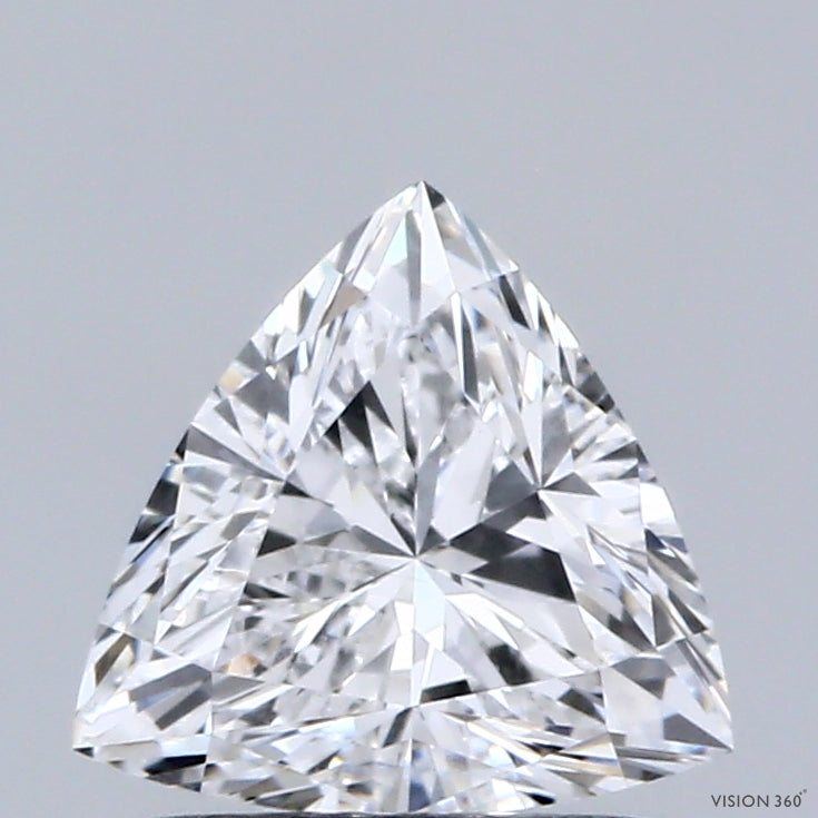 1.03 Carat Triangular Lab Grown Diamond, Excellent Polish, D Color, VS1 Clarity