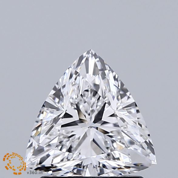 1.05 Carat Triangular Lab Grown Diamond, Excellent Polish, D Color, VVS1 Clarity