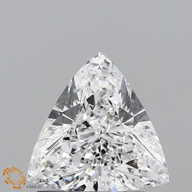 1.07 Carat Triangular Lab Grown Diamond, Excellent Polish, E Color, VVS2 Clarity