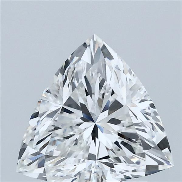 1.62 Carat Triangular Lab Grown Diamond, Excellent Polish, E Color, VVS2 Clarity