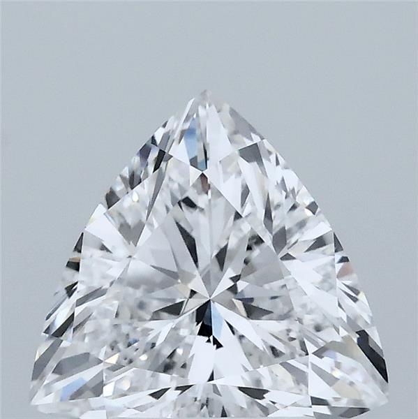 2.00 Carat Triangular Lab Grown Diamond, Excellent Polish, D Color, VVS2 Clarity