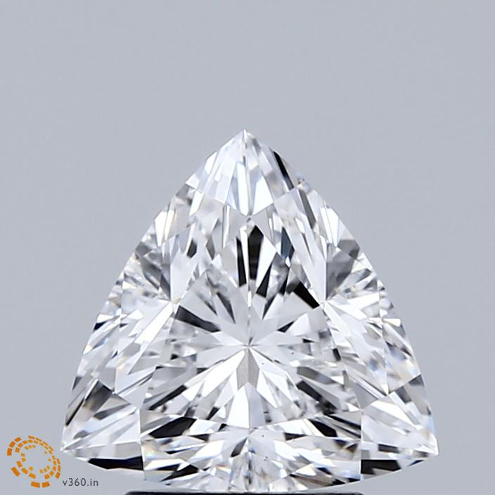 2.12 Carat Triangular Lab Grown Diamond, Excellent Polish, D Color, VS1 Clarity
