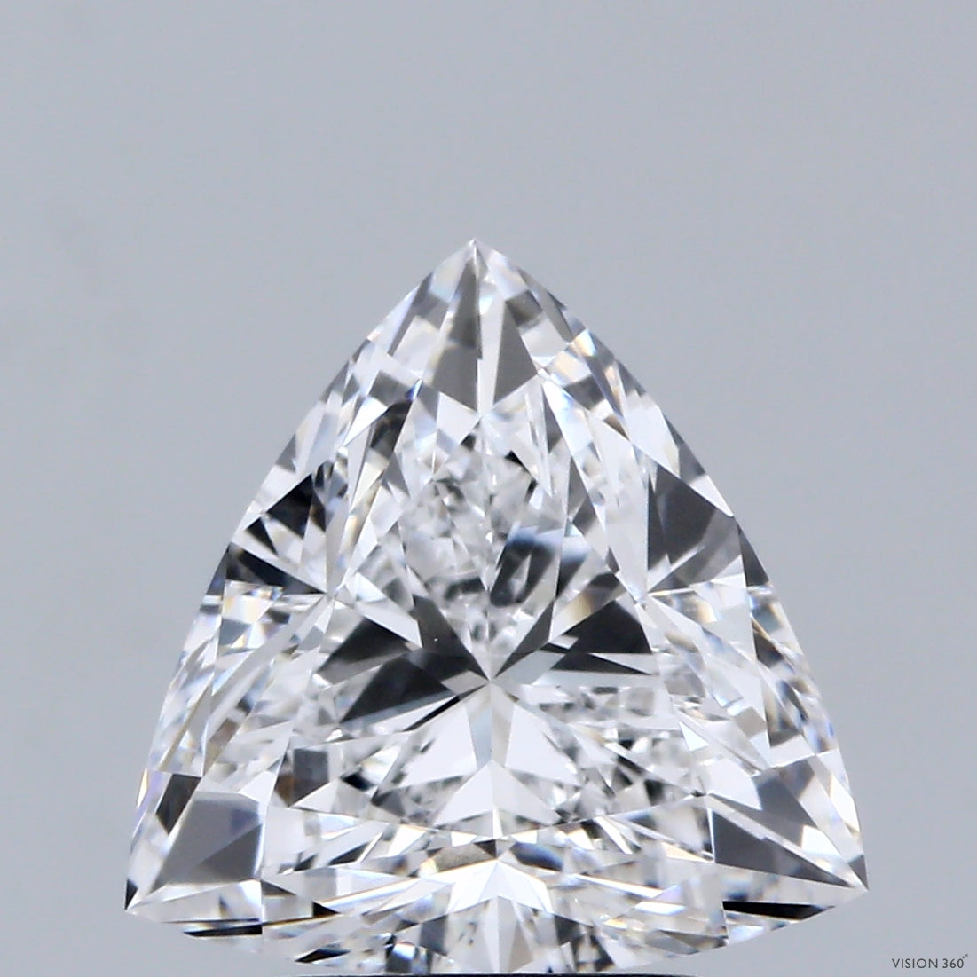 3.04 Carat Triangular Lab Grown Diamond, Excellent Polish, D Color, VVS2 Clarity