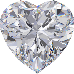 Heart shaped lab-grown diamond