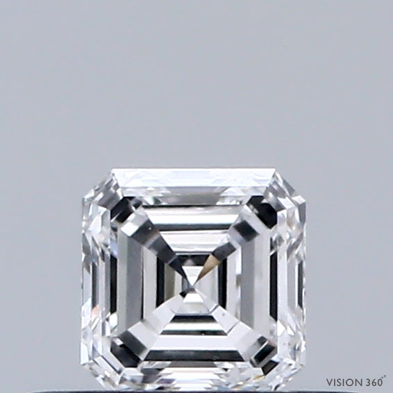 0.32 Carat Asscher Lab Grown Diamond, Very Good Polish, D Color, VVS2 Clarity