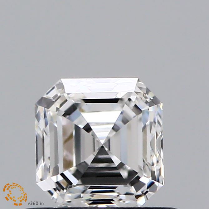 0.80 Carat Asscher Lab Grown Diamond, Very Good Polish, F Color, VS1 Clarity