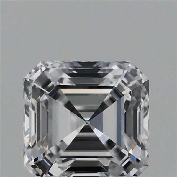 1.05 Carat Asscher Lab Grown Diamond, Excellent Polish, D Color, VS1 Clarity