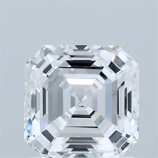 1.37 Carat Asscher Lab Grown Diamond, Excellent Polish, D Color, VVS2 Clarity