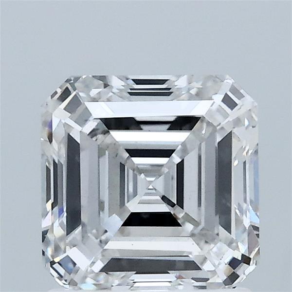 1.50 Carat Asscher Lab Grown Diamond, Excellent Polish, E Color, VS2 Clarity