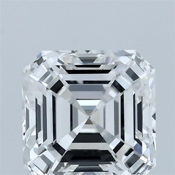 1.53 Carat Asscher Lab Grown Diamond, Excellent Polish, E Color, VVS2 Clarity