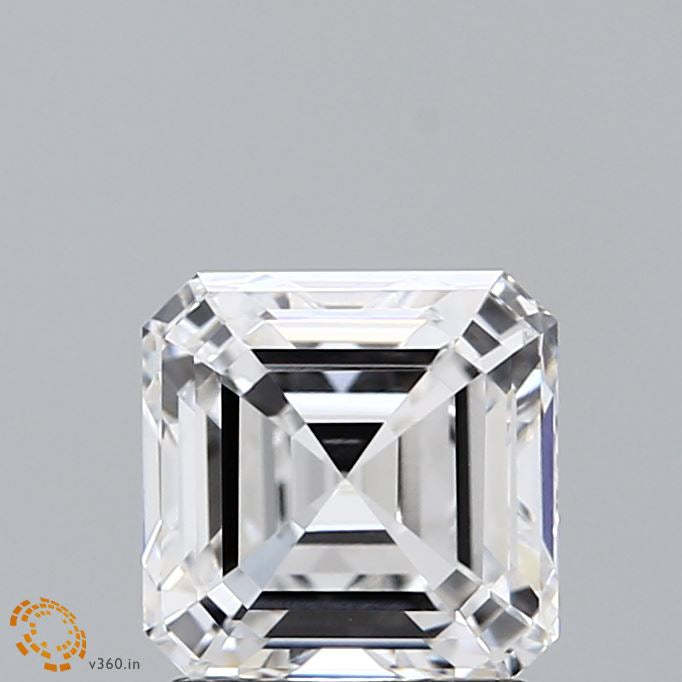 1.93 Carat Asscher Lab Grown Diamond, Excellent Polish, D Color, VVS2 Clarity