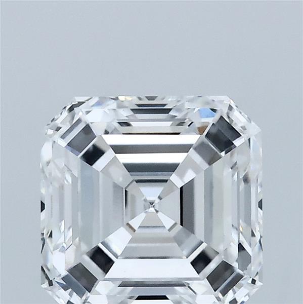 2.02 Carat Asscher Lab Grown Diamond, Excellent Polish, E Color, VVS2 Clarity