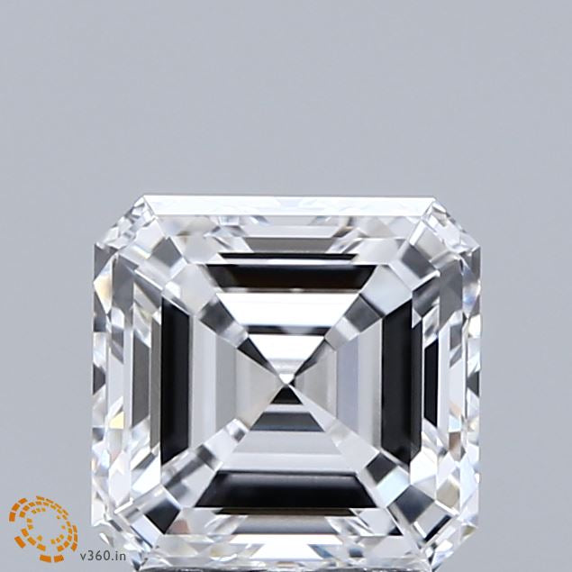 2.03 Carat Asscher Lab Grown Diamond, Excellent Polish, D Color, VVS2 Clarity