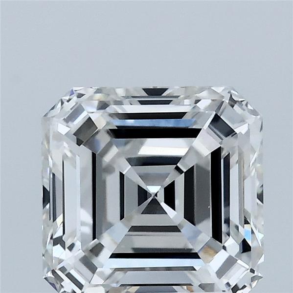 2.06 Carat Asscher Lab Grown Diamond, Excellent Polish, F Color, VVS2 Clarity