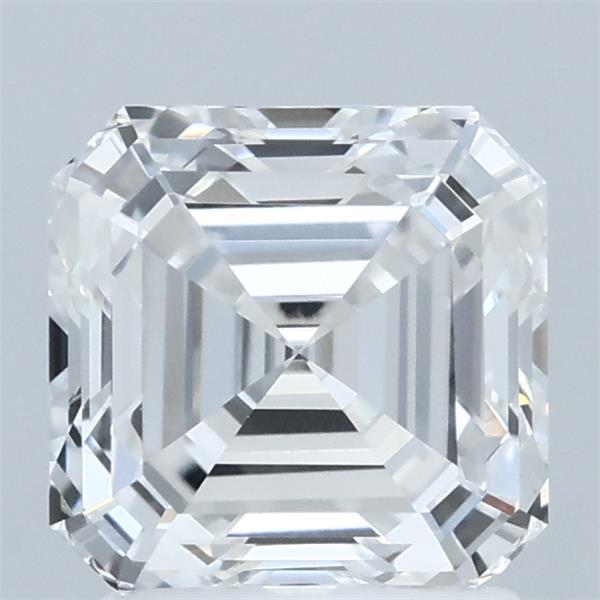 2.07 Carat Asscher Lab Grown Diamond, Excellent Polish, D Color, VVS2 Clarity