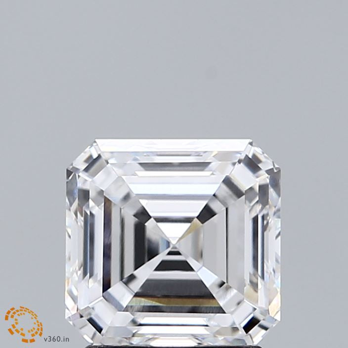 2.09 Carat Asscher Lab Grown Diamond, Excellent Polish, D Color, VVS2 Clarity
