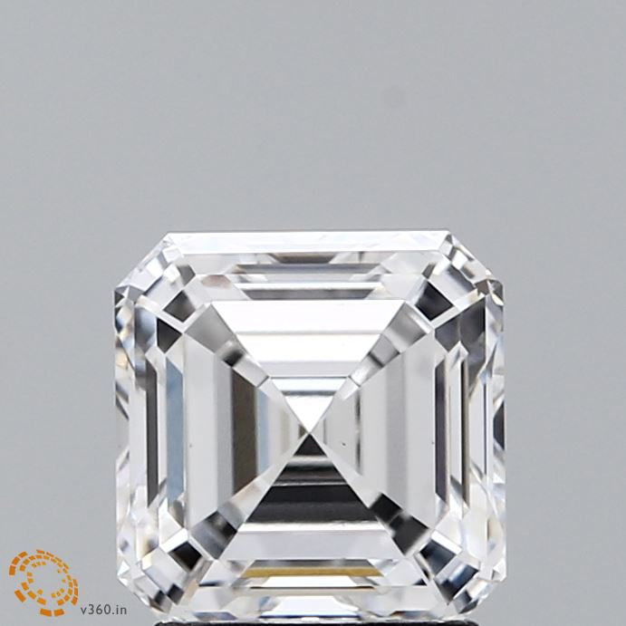 2.12 Carat Asscher Lab Grown Diamond, Excellent Polish, D Color, VS1 Clarity
