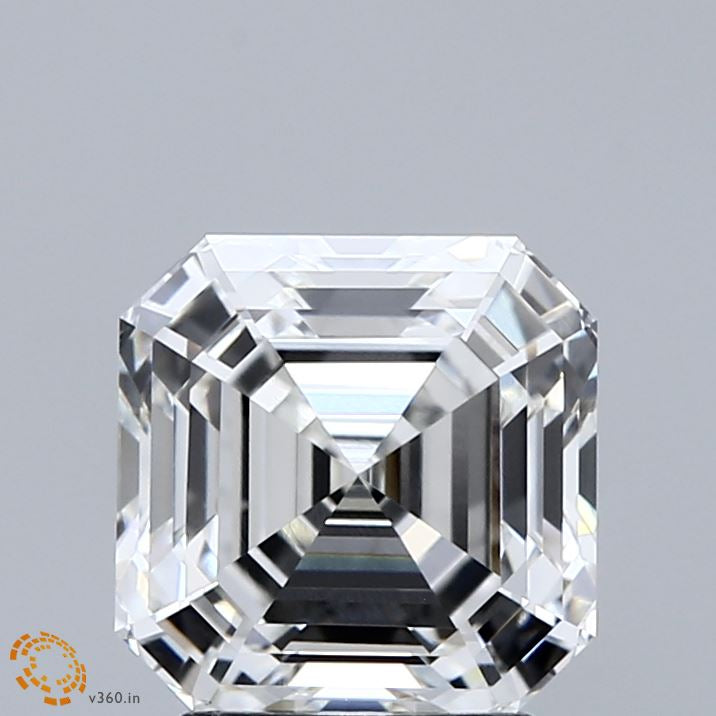 3.03 Carat Asscher Lab Grown Diamond, Excellent Polish, G Color, VVS2 Clarity