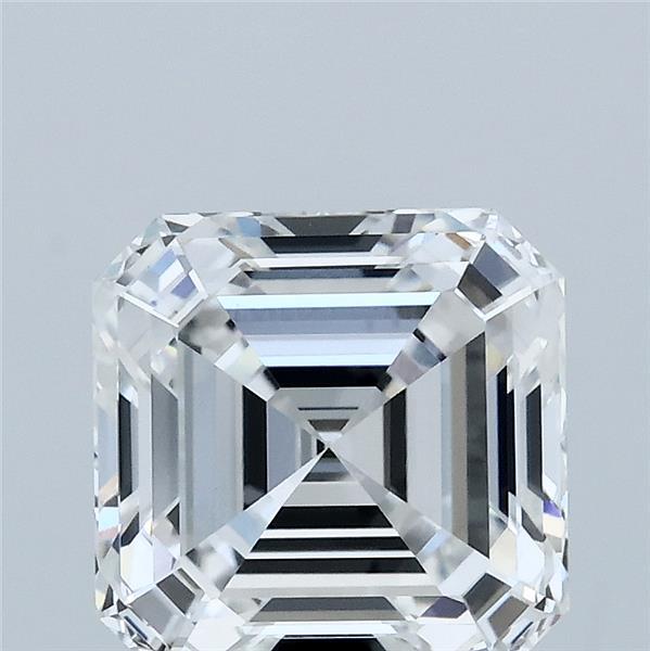 3.05 Carat Asscher Lab Grown Diamond, Excellent Polish, F Color, VVS2 Clarity