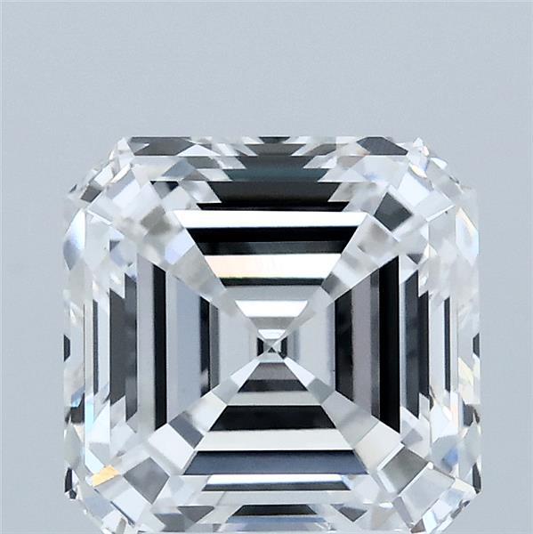 3.09 Carat Asscher Lab Grown Diamond, Excellent Polish, E Color, VVS2 Clarity