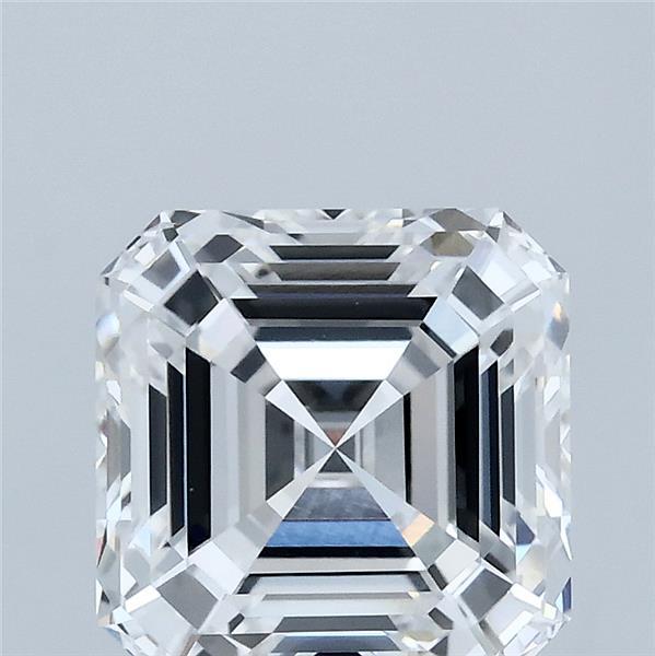 3.09 Carat Asscher Lab Grown Diamond, Excellent Polish, E Color, VVS2 Clarity