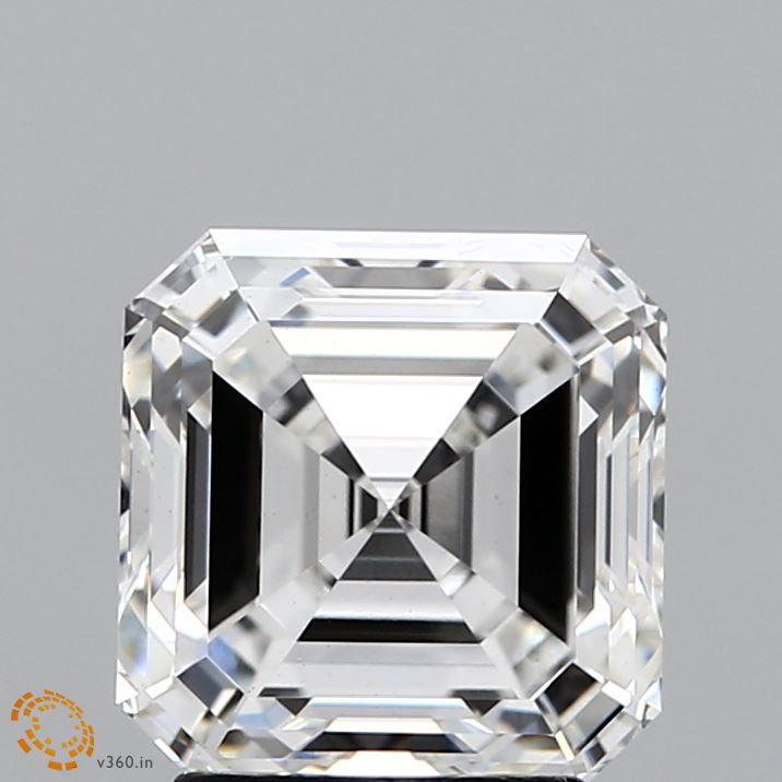 3.10 Carat Asscher Lab Grown Diamond, Excellent Polish, F Color, VS1 Clarity