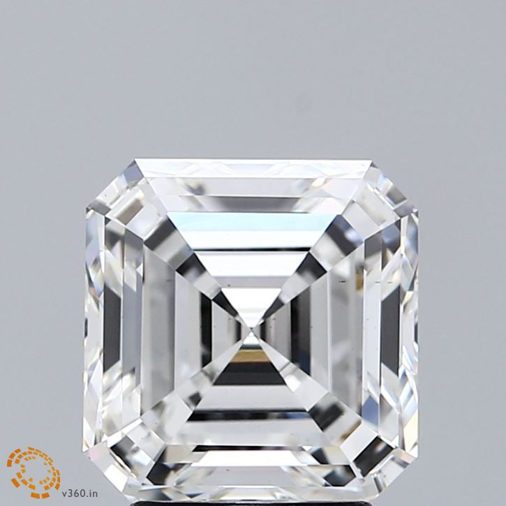 3.10 Carat Asscher Lab Grown Diamond, Excellent Polish, F Color, VS2 Clarity