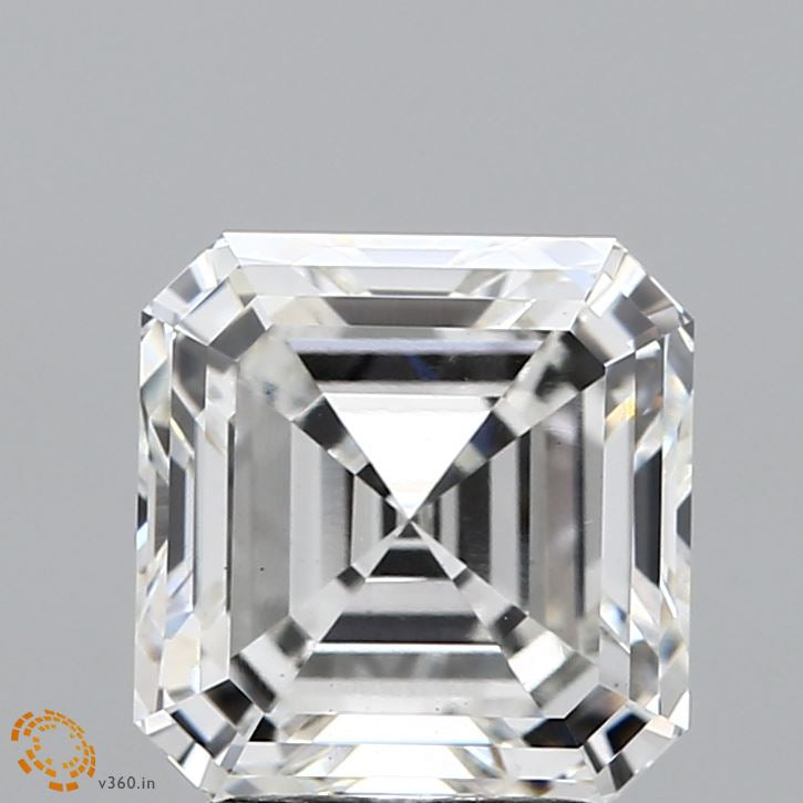 3.12 Carat Asscher Lab Grown Diamond, Excellent Polish, F Color, VS1 Clarity
