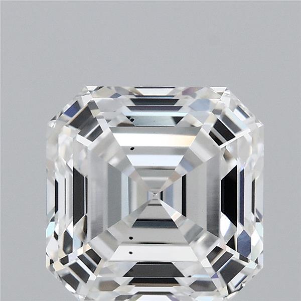 3.15 Carat Asscher Lab Grown Diamond, Excellent Polish, E Color, SI1 Clarity