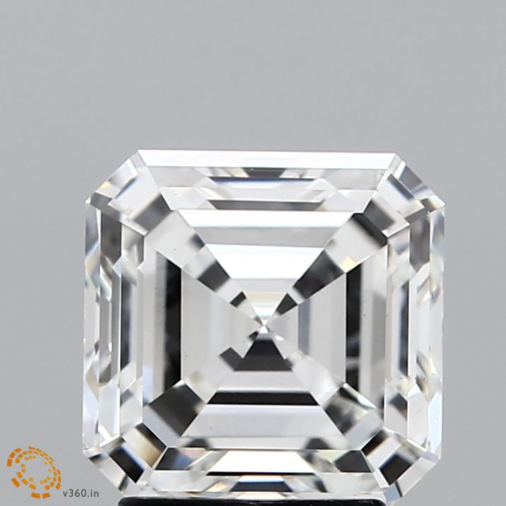 3.20 Carat Asscher Lab Grown Diamond, Excellent Polish, F Color, VS1 Clarity
