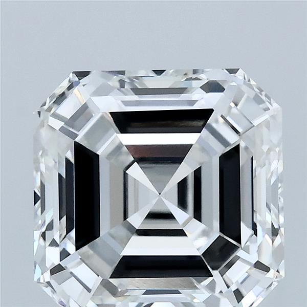 4.04 Carat Asscher Lab Grown Diamond, Excellent Polish, F Color, VVS2 Clarity
