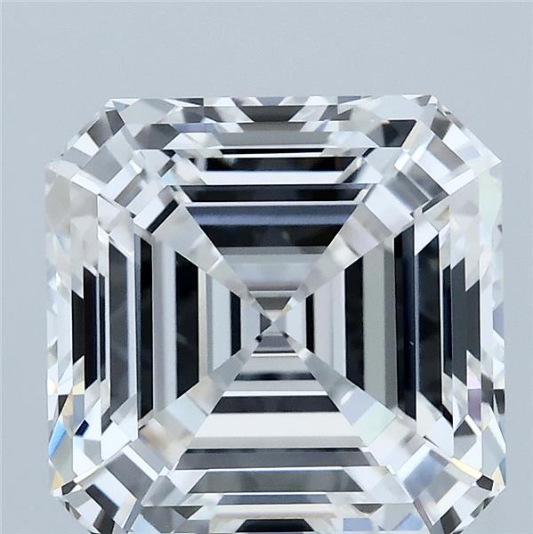5.09 Carat Asscher Lab Grown Diamond, Excellent Polish, E Color, VVS2 Clarity