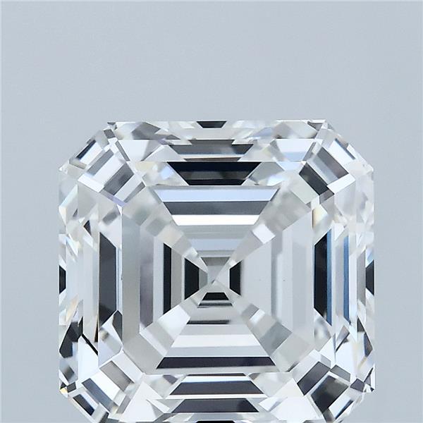 5.33 Carat Asscher Lab Grown Diamond, Excellent Polish, E Color, VVS2 Clarity